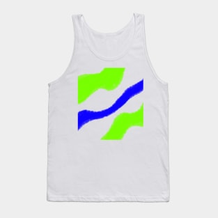 Green blue watercolor abstract pattern Tank Top